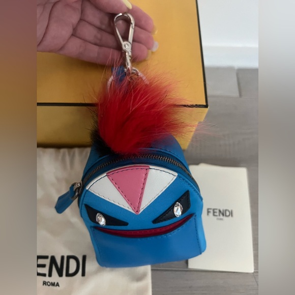 Fendi multicolor micro monster bagpack bag charm - Picture 3 of 5